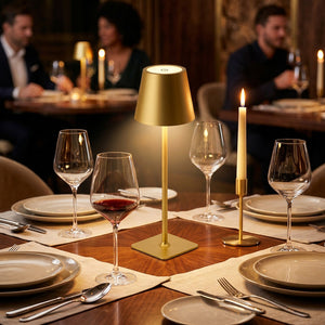 Xtricity Lampe de table tactile rechargeable USB Lucie Modern, Or - Simple Boutique