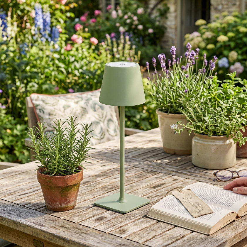 Xtricity Lampe de table tactile rechargeable USB Lucie Modern, Sauge - Simple Boutique