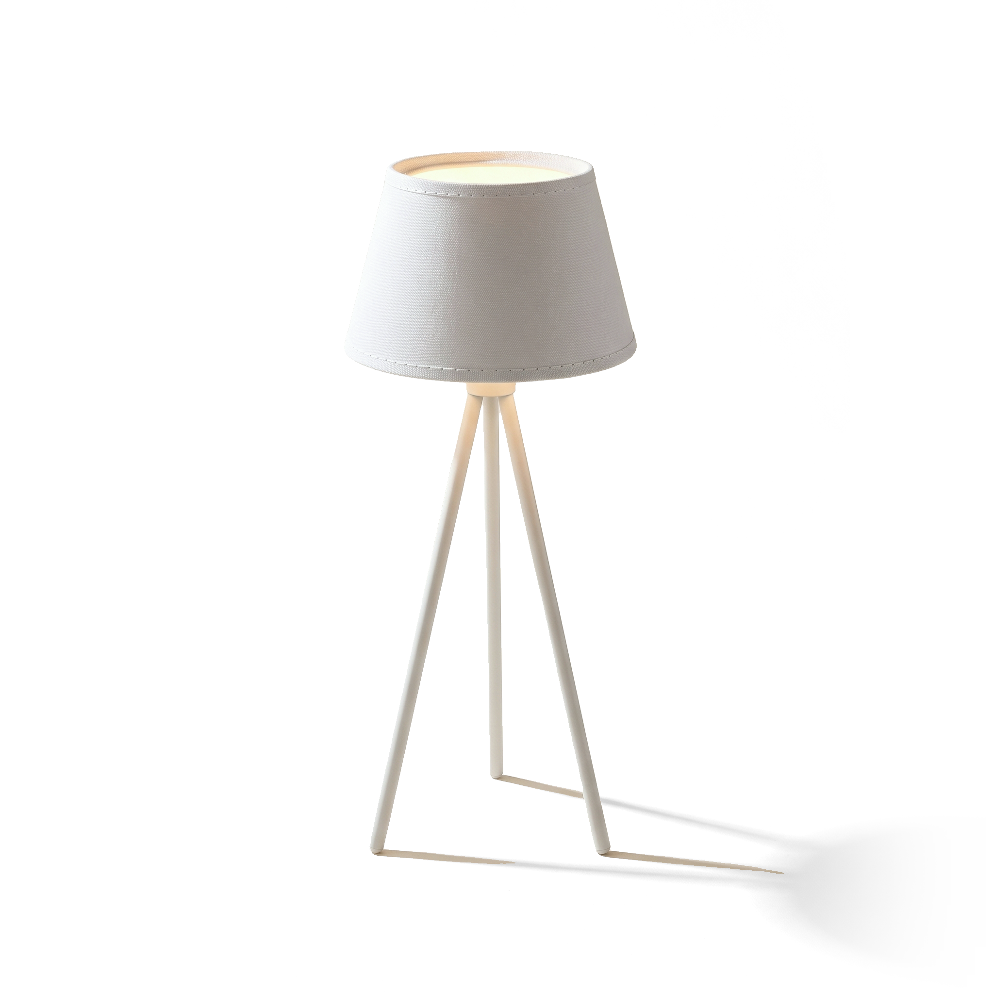 Xtricity Lampe de table trépied DEL rechargeable « Oriana » - Blanc, 28 cm - Simple Boutique
