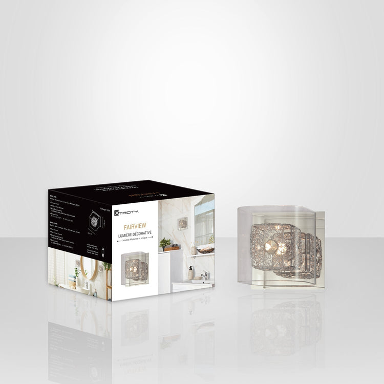 Xtricity - Lumière Décorative de Vanité, Largeur de 5.24'', De la Collection Fairview, Fini Chromé - Simple Boutique