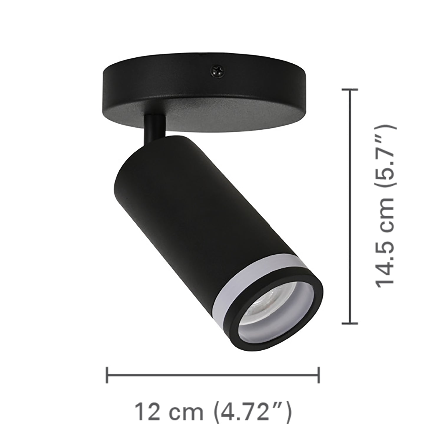 Xtricity - Luminaire Directionnel à 1 Tête, Largeur de 4.72", De la Collection Valegro, Noir - Simple Boutique