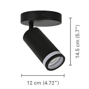 Xtricity - Luminaire Directionnel à 1 Tête, Largeur de 4.72", De la Collection Valegro, Noir - Simple Boutique