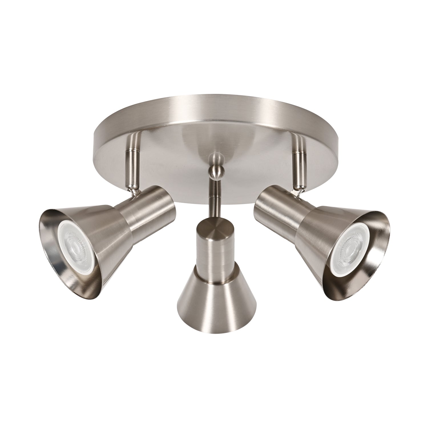 Xtricity - Luminaire Directionnel à 3 Tête, Largeur de 9.06", De la Collection Rosalie, Nickel - Simple Boutique