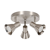 Xtricity - Luminaire Directionnel à 3 Tête, Largeur de 9.06", De la Collection Rosalie, Nickel - Simple Boutique