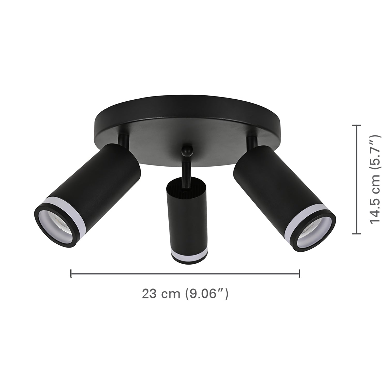 Xtricity - Luminaire Directionnel à 3 Tête, Largeur de 9.06", De la Collection Valegro, Noir - Simple Boutique