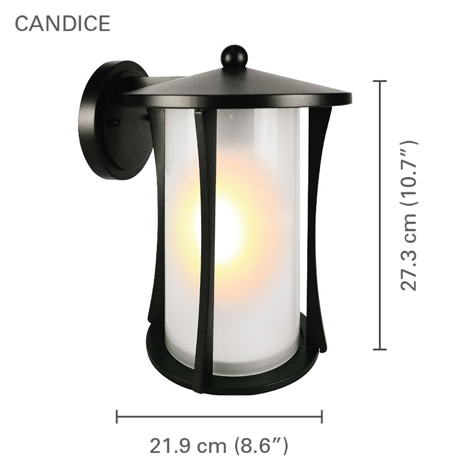 Xtricity - Luminaire Mural Extérieur, Hauteur de 10.74'', De la Collection Candice, Noir - Simple Boutique