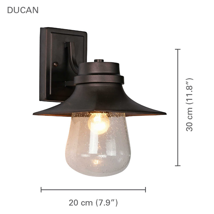 Xtricity - Luminaire Mural Extérieur, Hauteur de 11.81'', De la Collection Ducan, Noir - Simple Boutique