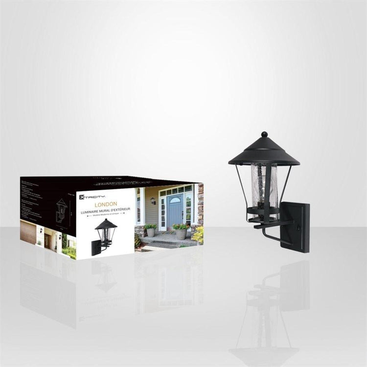 Xtricity - Luminaire Mural Extérieur, Hauteur de 15'', De la Collection London, Noir - Simple Boutique