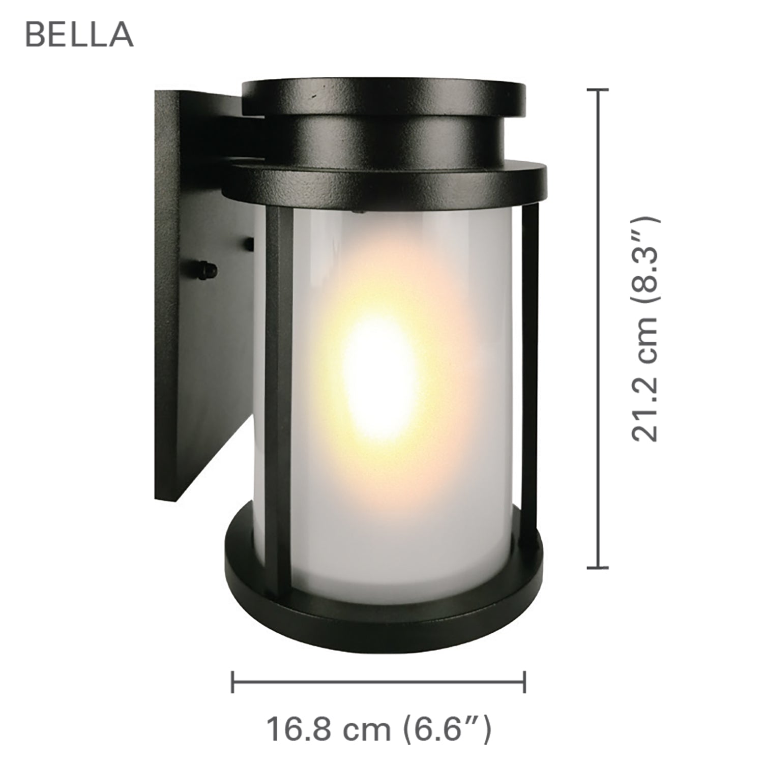 Xtricity - Luminaire Mural Extérieur, Hauteur de 8.35'', De la Collection Bella, Noir - Simple Boutique