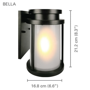 Xtricity - Luminaire Mural Extérieur, Hauteur de 8.35'', De la Collection Bella, Noir - Simple Boutique