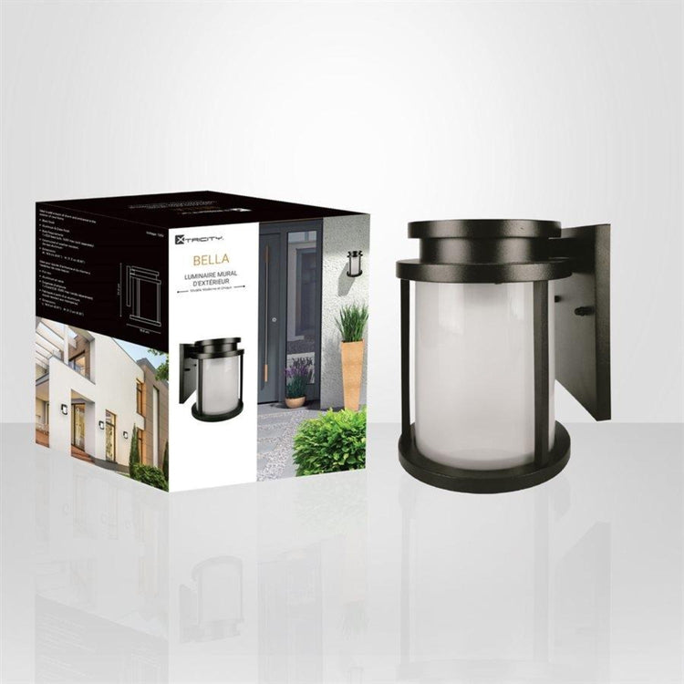 Xtricity - Luminaire Mural Extérieur, Hauteur de 8.35'', De la Collection Bella, Noir - Simple Boutique