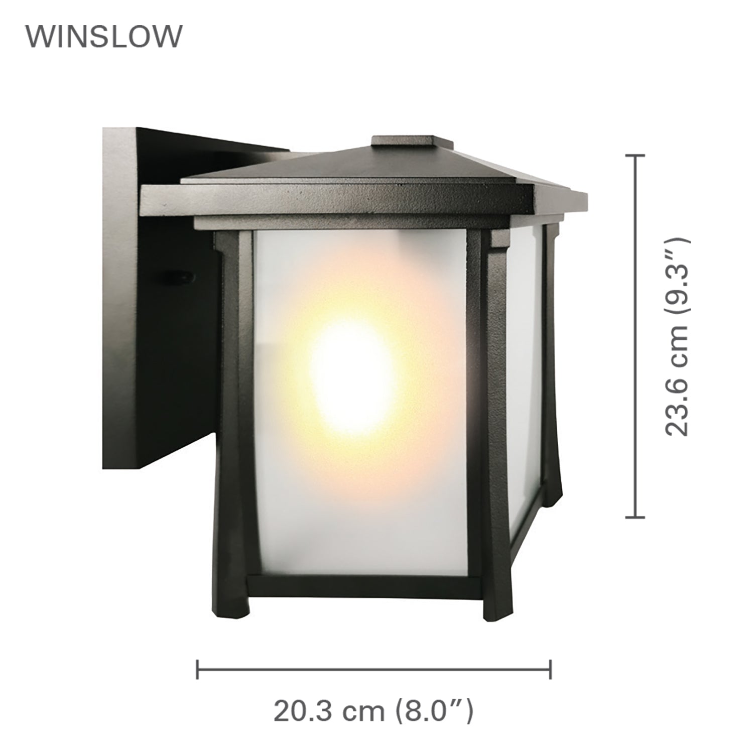 Xtricity - Luminaire Mural Extérieur, Hauteur de 9.29'', De la Collection Winslow, Noir - Simple Boutique