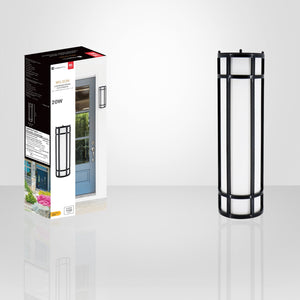 Xtricity - Luminaire Mural Extérieur avec DEL Intégrées, Hauteur de 18'', De la Collection Wilson, Noir - Simple Boutique