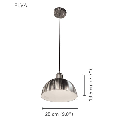 Xtricity - Luminaire Suspendu, Largeur de 10'', De la Collection Elva, Argenté