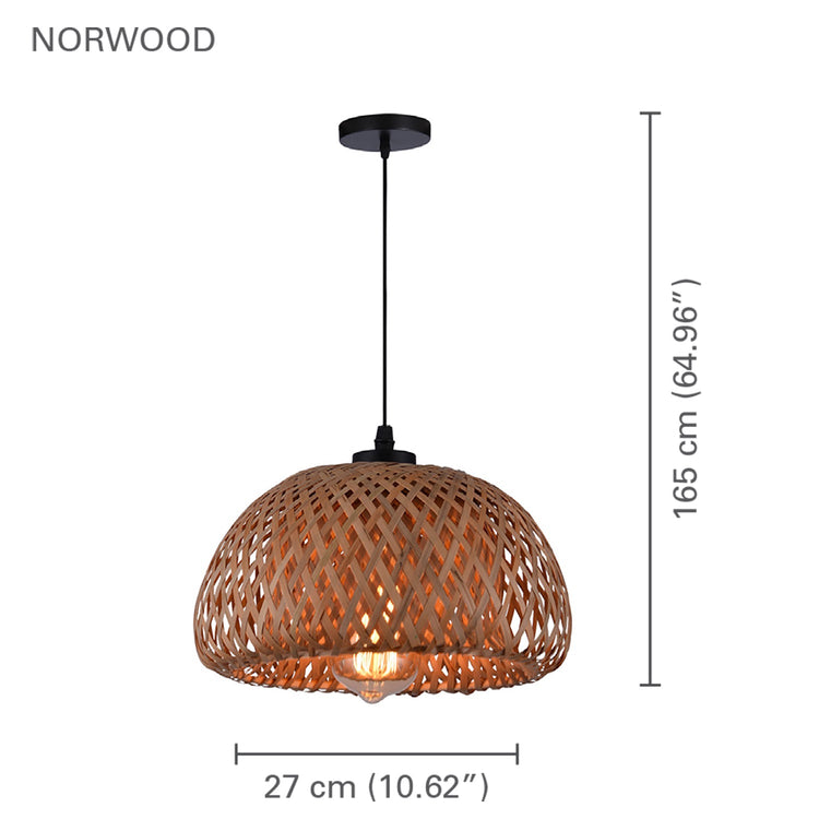 Xtricity - Luminaire Suspendu, Largeur de 10.62'', De la Collection Norwood, Brun - Simple Boutique