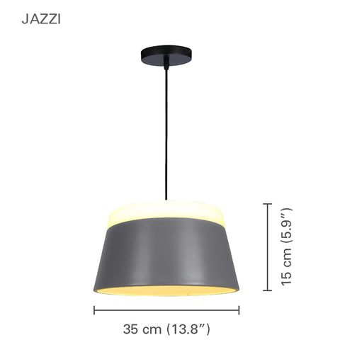 Xtricity - Luminaire Suspendu, Largeur de 13.77'', De la Collection Jazzi, Gris