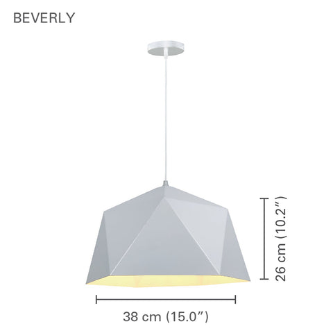 Xtricity - Luminaire Suspendu, Largeur de 14.95'', De la Collection Beverly, Blanc