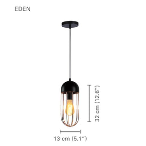 Xtricity - Luminaire Suspendu, Largeur de 5.1'', De la Collection Eden, Noir - Simple Boutique