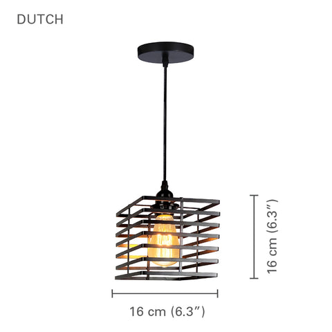 Xtricity - Luminaire Suspendu, Largeur de 6.2'', De la Collection Dutch, Noir
