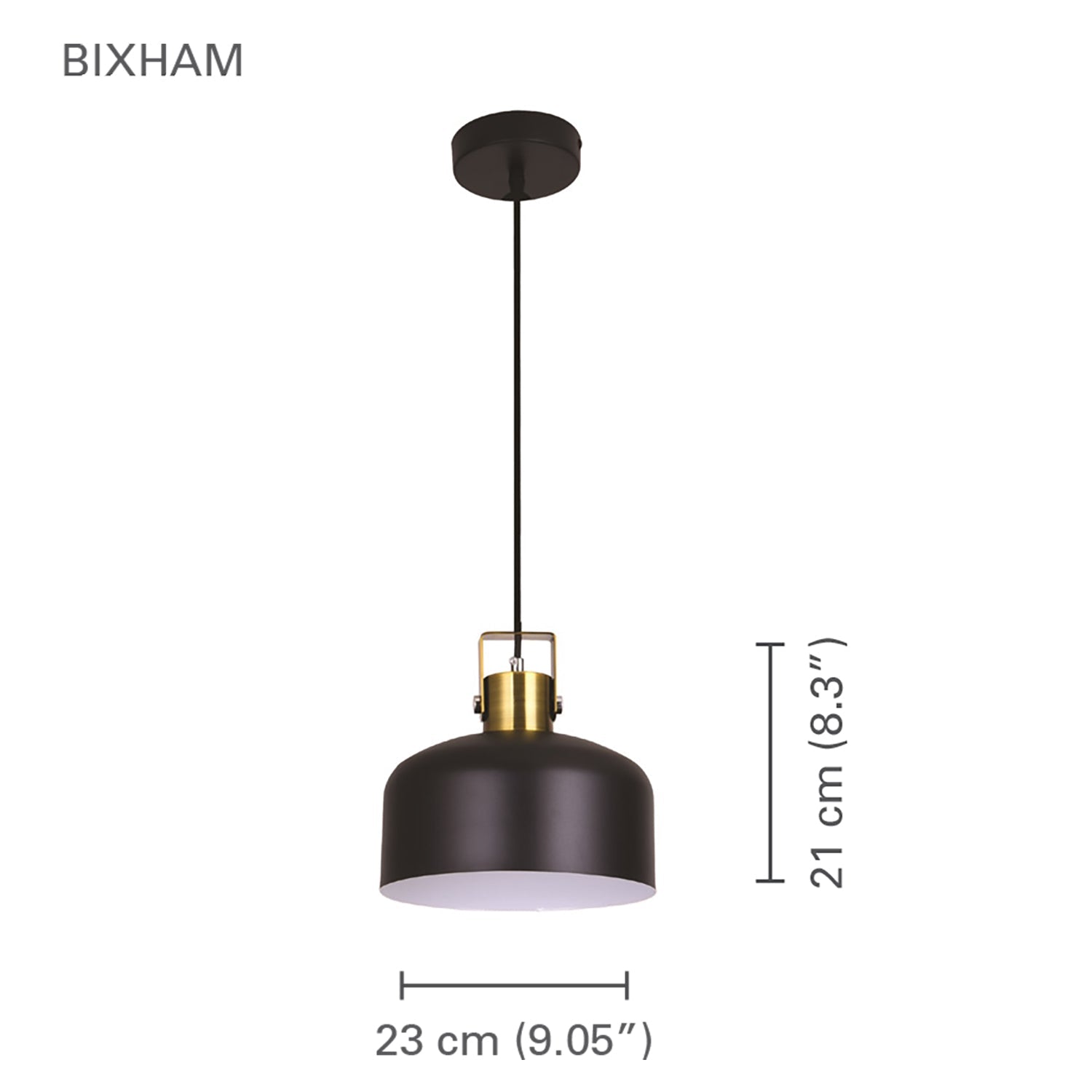 Xtricity - Luminaire Suspendu, Largeur de 9.1'', De la Collection Bixham, Noir - Simple Boutique