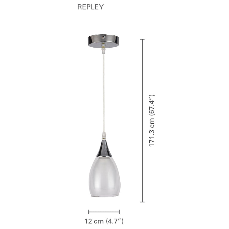 Xtricity - Luminaire Suspendu à 1 Lumière, Largeur de 4.7'', De la Collection Repley, Blanc - Simple Boutique