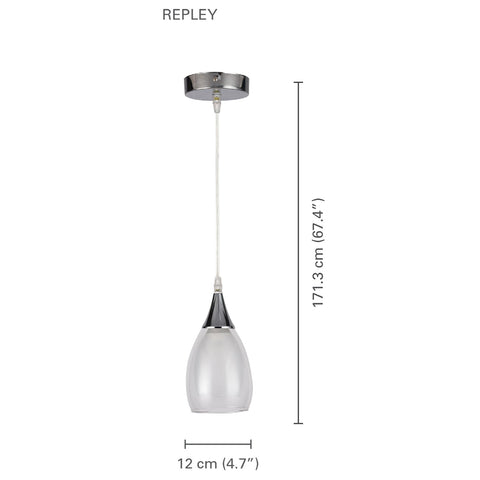Xtricity - Luminaire Suspendu à 1 Lumière, Largeur de 4.7'', De la Collection Repley, Blanc