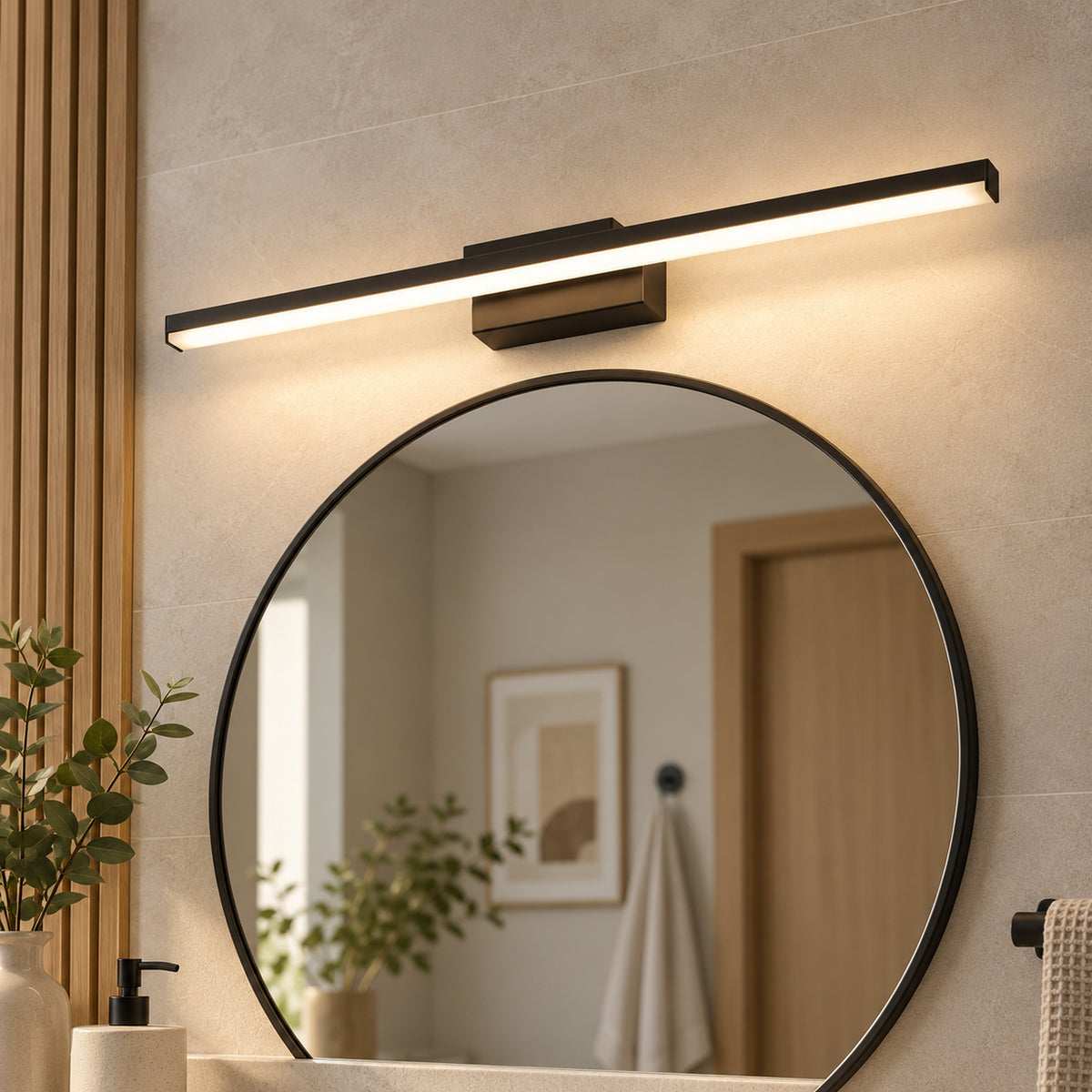 Xtricity Luminaire de salle de bain à DEL Morrison 18 po, noir - Simple Boutique
