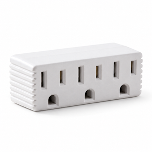 Xtricity Multiprise cubique 3 sorties avec terre - Blanche - Simple Boutique