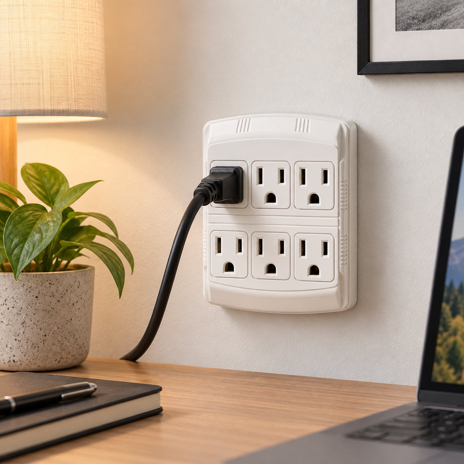 Xtricity Multiprise murale 6 prises avec terre - Lot de 3 - Simple Boutique