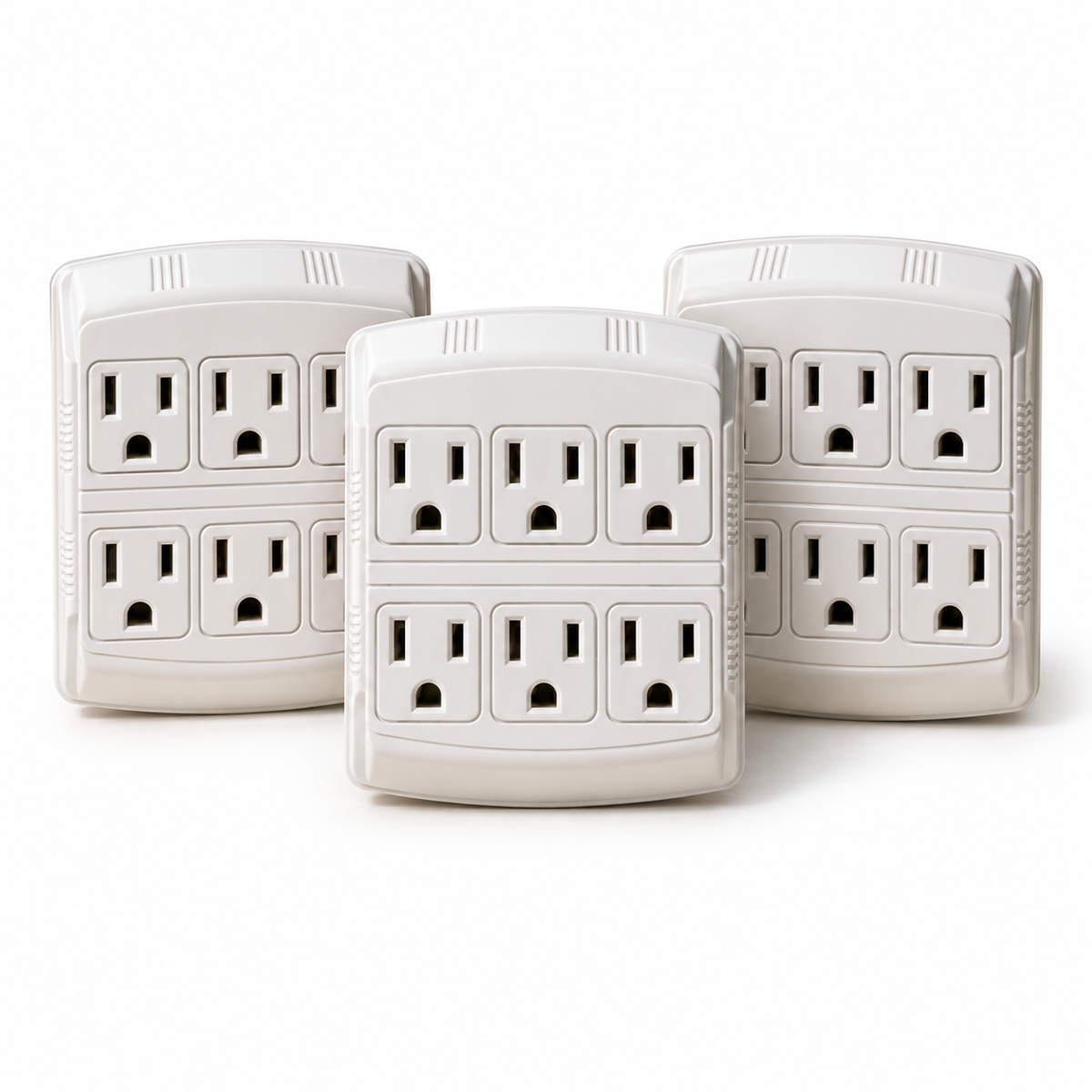 Xtricity Multiprise murale 6 prises avec terre - Lot de 3 - Simple Boutique