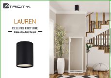 Xtricity Plafonnier 1 lumière "Lauren" - Acier noir - Simple Boutique