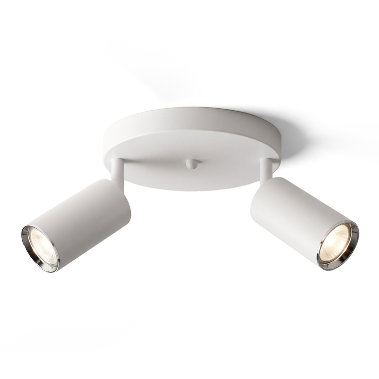 Xtricity Plafonnier Flemings 2 têtes orientables, blanc - Simple Boutique