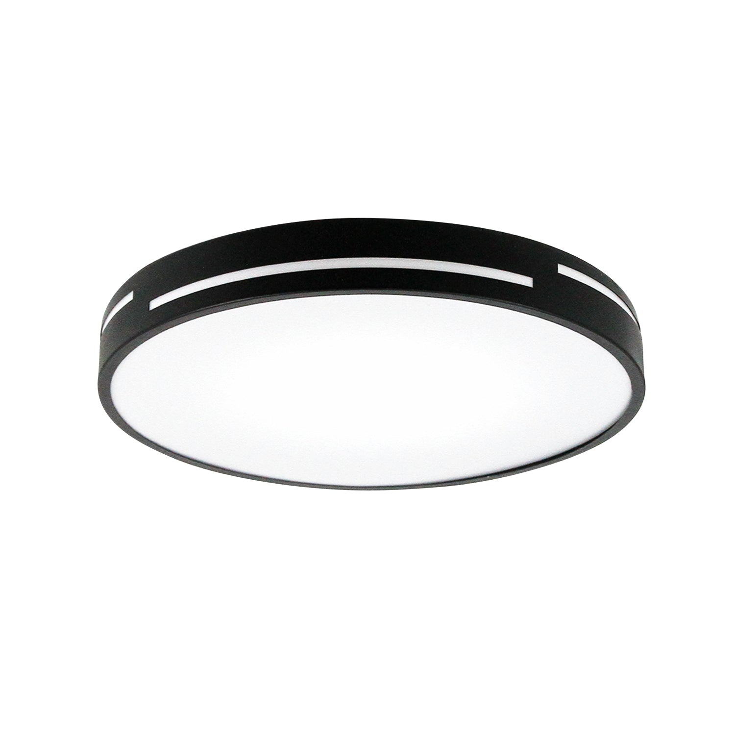 Xtricity - Plafonnier avec DEL Intégré, Diamètre de 15.75", 3 Options de Couleurs, De la Collection Samuel, Noir - Simple Boutique