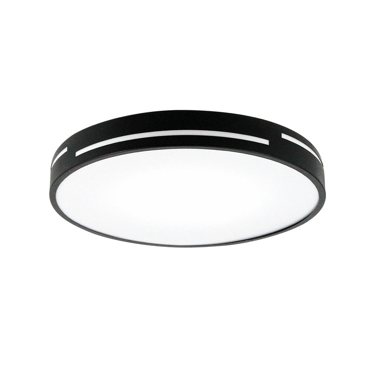 Xtricity - Plafonnier avec DEL Intégré, Diamètre de 15.75", 3 Options de Couleurs, De la Collection Samuel, Noir - Simple Boutique