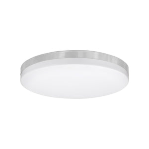 Xtricity - Plafonnier avec DEL Intégrées, Diamètre de 17", 3 Options de Couleurs, De la Collection Valerio, Nickel - Simple Boutique