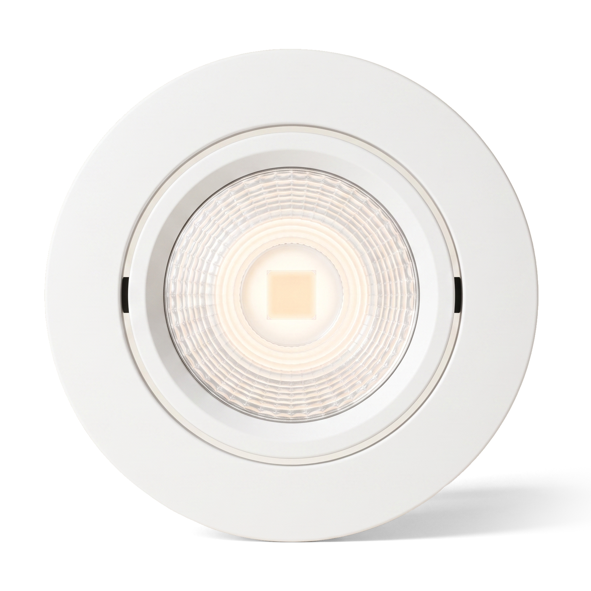 Xtricity Plafonnier encastré à cardan à DEL de 3,5 po - 7 W / 600 lumens / Sélectionnable 3000K-4000K-5000K - Rond blanc, unitaire - Simple Boutique