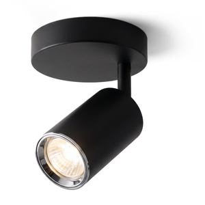 Xtricity Plafonnier orientable 1 lumière « Flemings » - Noir, GU10 - Simple Boutique