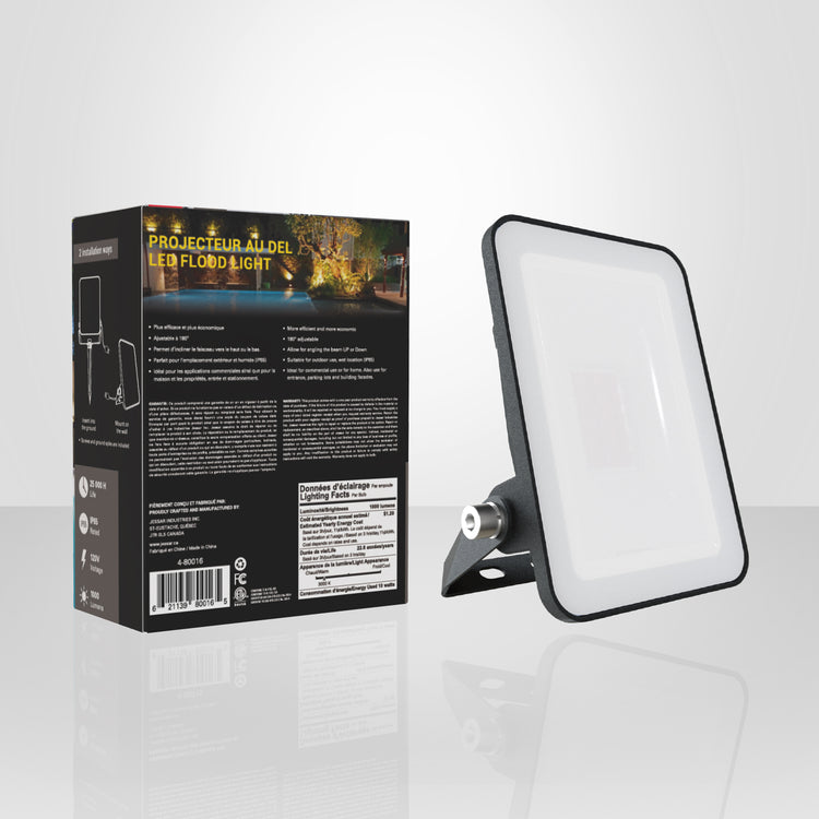Xtricity - Projecteur DEL Étanche, 1000 Lumens, 10W, Pour Usage Extérieur, 3000K Blanc Chaud - Simple Boutique