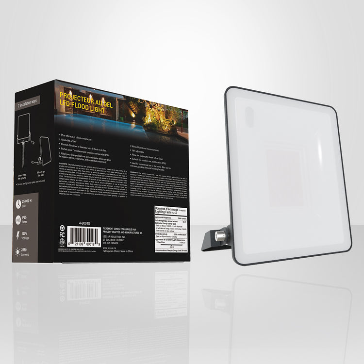 Xtricity - Projecteur DEL Étanche, 2850 Lumens, 30W, Pour Usage Extérieur, 4000K Blanc Froid - Simple Boutique