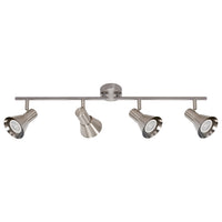 Xtricity - Rail d'éclairage à 4 Têtes, Largeur de 27.56", De la Collection Rosalie, Nickel - Simple Boutique
