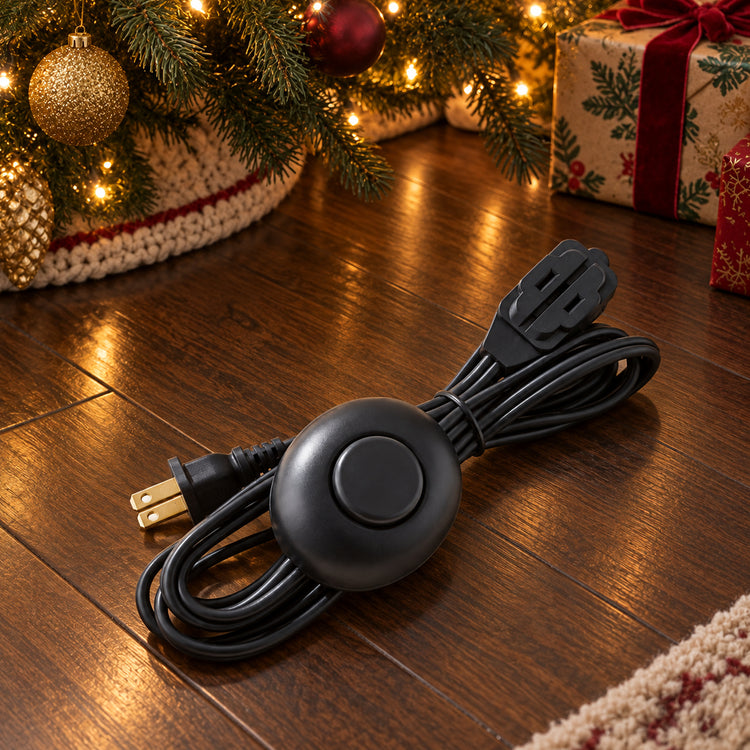 Xtricity Rallonge d'intérieur légère avec interrupteur au pied, 3 prises - Noir - Lot de 2 - Simple Boutique