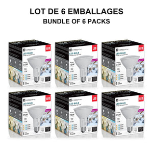 Xtricity Réflecteur DEL PAR30 Dimmable - 11W, 3-CCT Sélectionnables, E26 - Lot de 6 - emballage - Simple Boutique