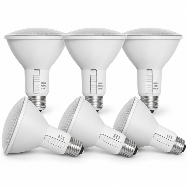 Xtricity Réflecteur DEL PAR30 Dimmable - 11W, 3-CCT Sélectionnables, E26 - Lot de 6 - Simple Boutique