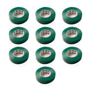Xtricity Ruban adhésif isolant en vinyle vert - 18 mm x 20 m - Lot de 10 - Simple Boutique