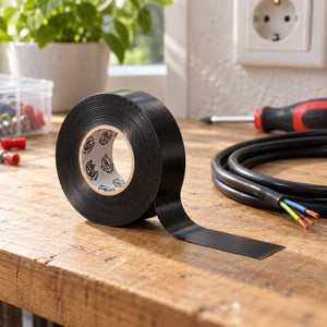 Xtricity Ruban isolant électrique en vinyle noir - 18 mm x 20 m - Lot de 10 - Simple Boutique