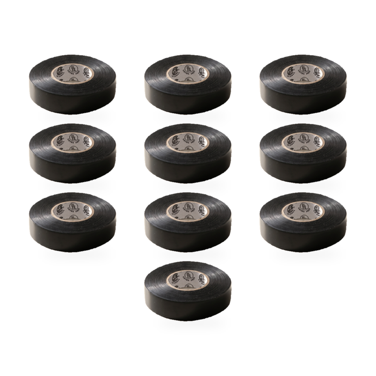 Xtricity Ruban isolant électrique en vinyle noir - 18 mm x 20 m - Lot de 10 - Simple Boutique