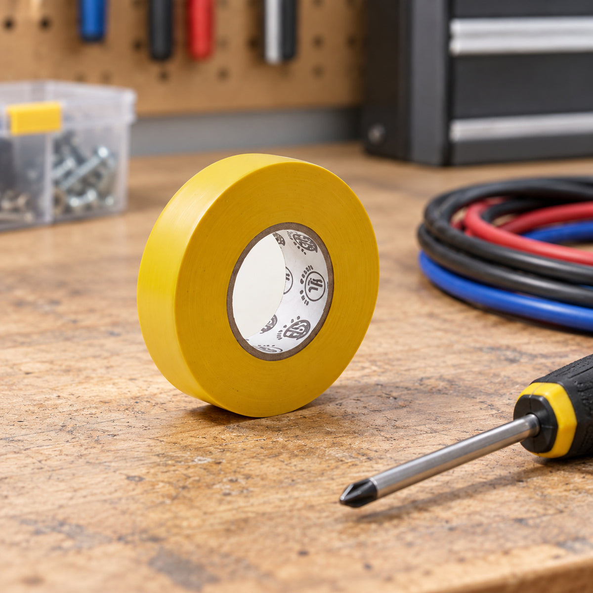 Xtricity Ruban isolant électrique jaune - 3/4" x 66 pi, 18 mm x 20 m - Lot de 10 - Simple Boutique