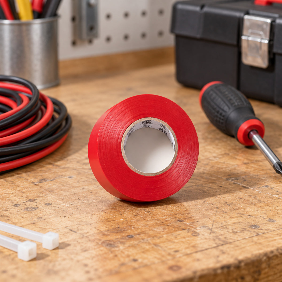 Xtricity Ruban isolant en vinyle rouge - 18 mm x 20 m - Lot de 10 - Simple Boutique
