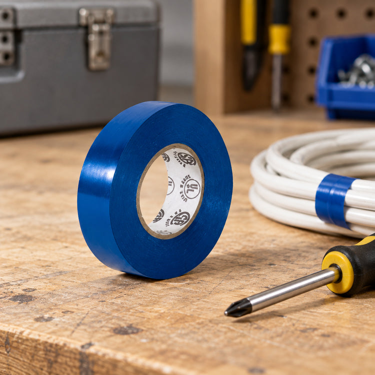 Xtricity Ruban isolant vinyle bleu - 3/4" x 66 pi, 18 mm x 20 m - Lot de 10 - Simple Boutique