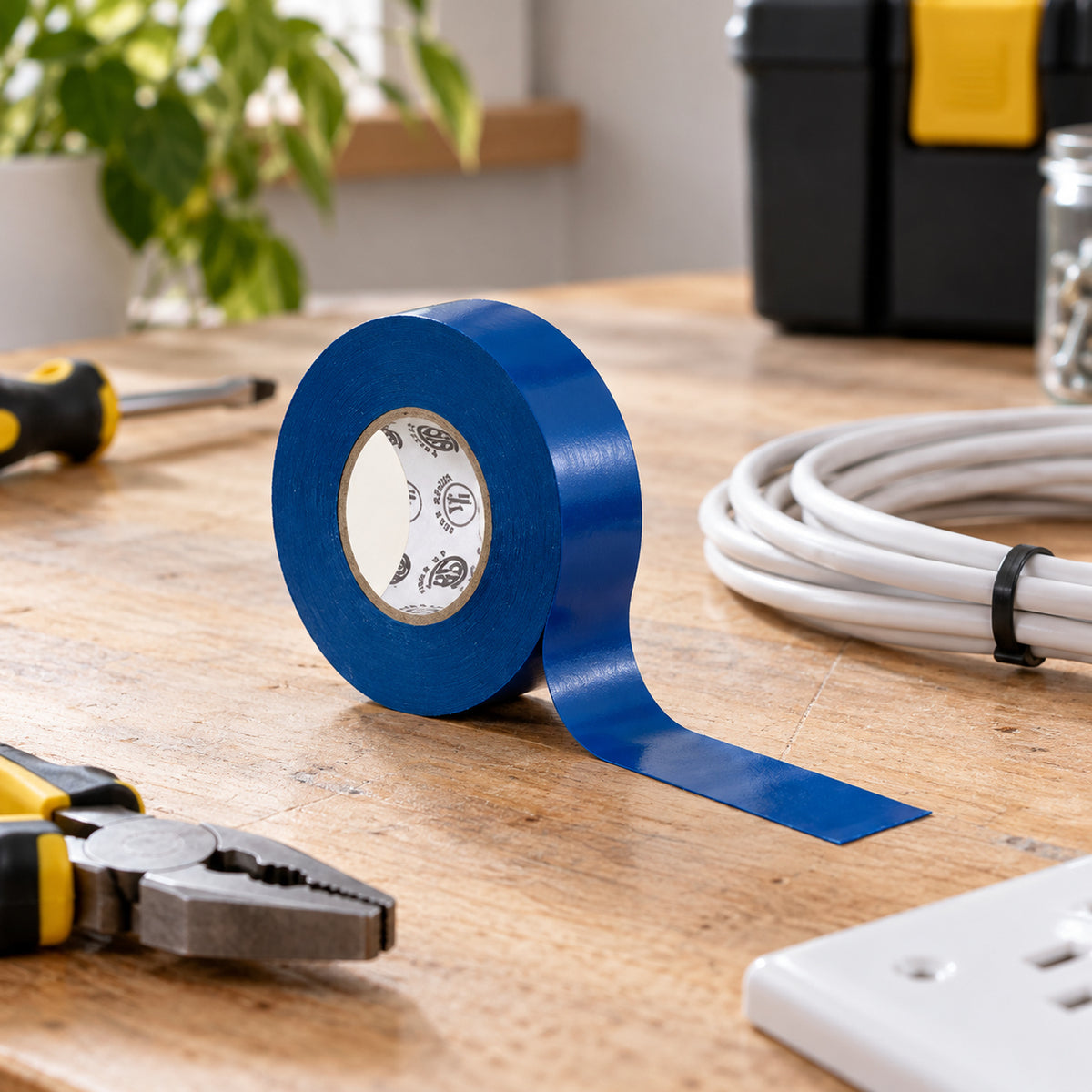 Xtricity Ruban isolant vinyle bleu - 3/4" x 66 pi, 18 mm x 20 m - Lot de 10 - Simple Boutique